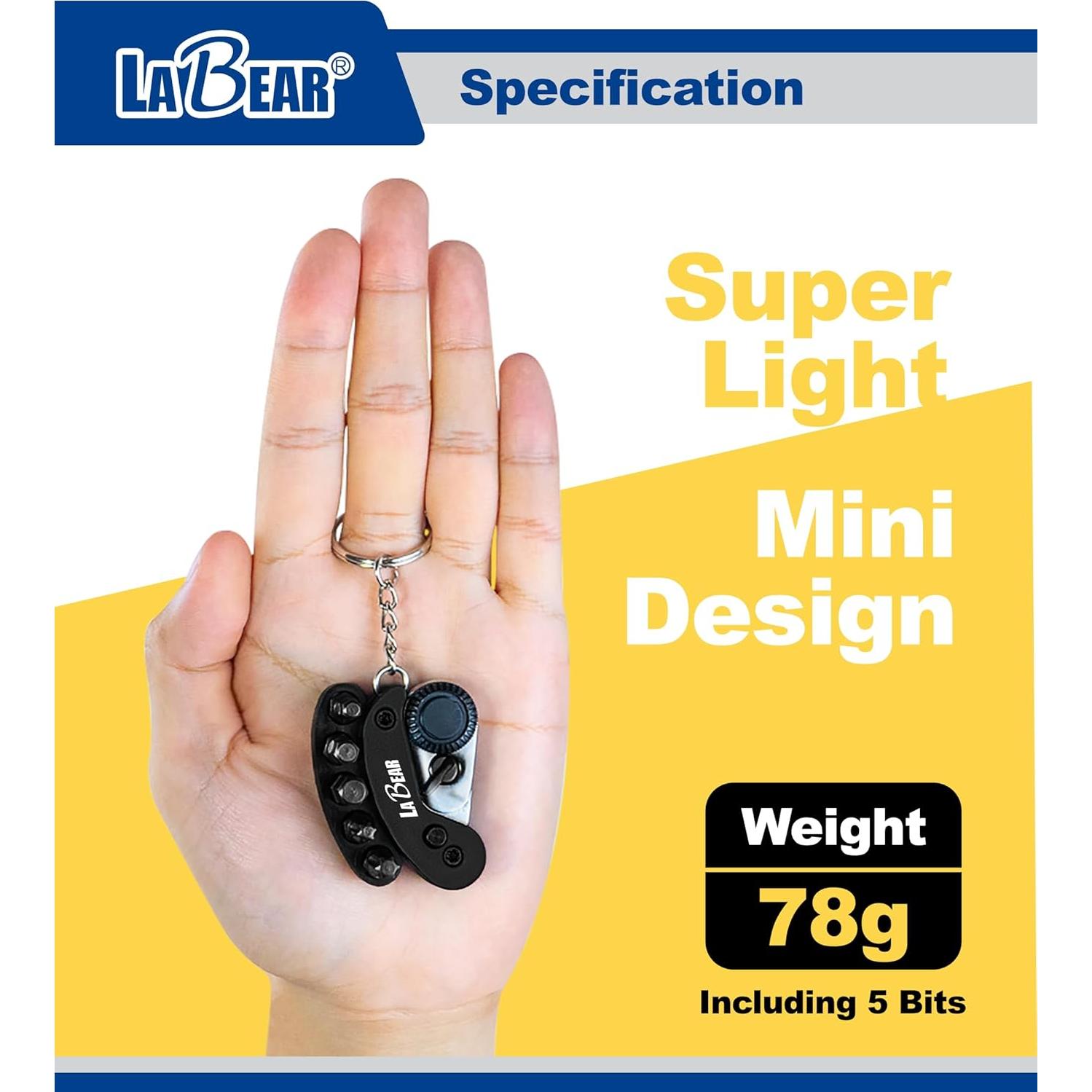 Juego de Llaves de Carraca Mini LABEAR 6 Piezas Rojo