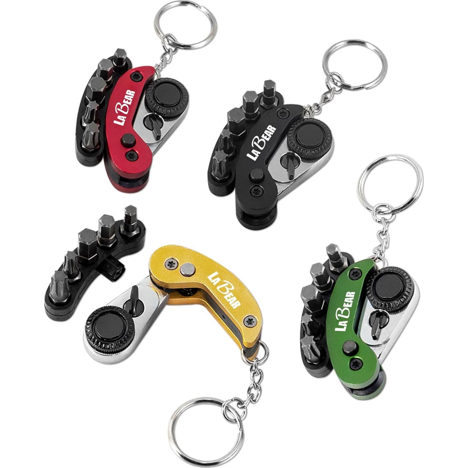 Juego de Llaves de Carraca Mini LABEAR 6 Piezas Rojo