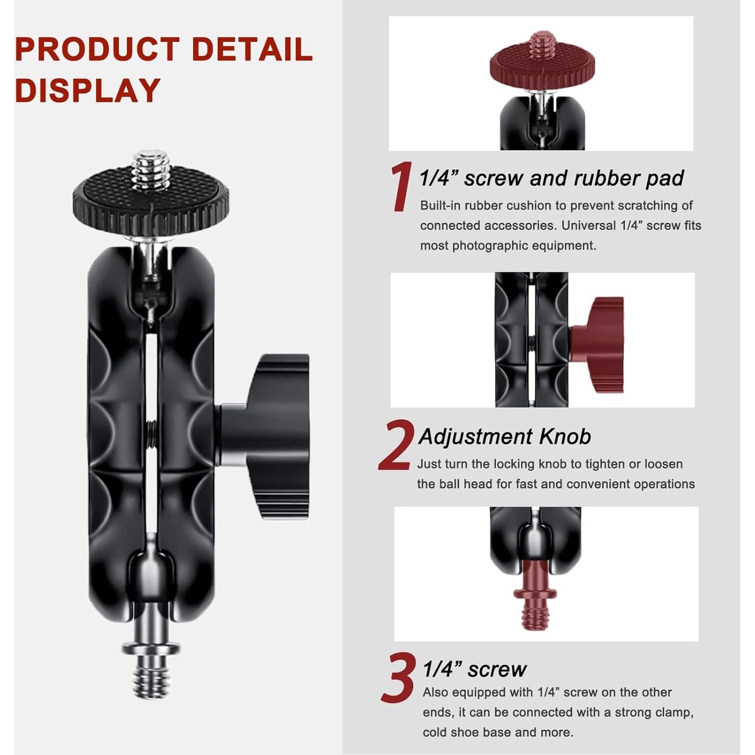 Mini Brazo Mágico Lanxire con Cabeza de Doble Bola 2kg