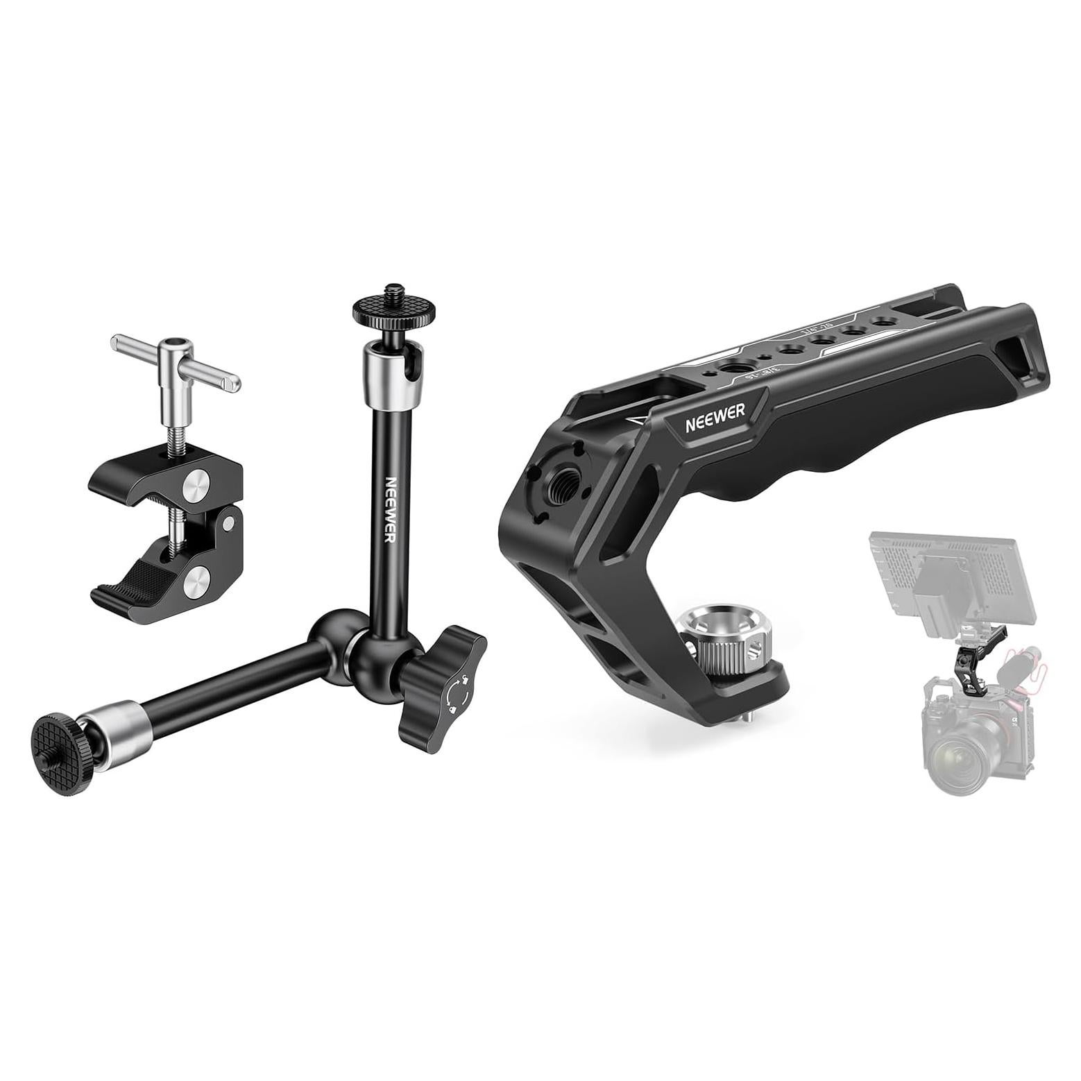 Brazo Mágico Ajustable NEEWER 25cm con Abrazadera y Tornillos