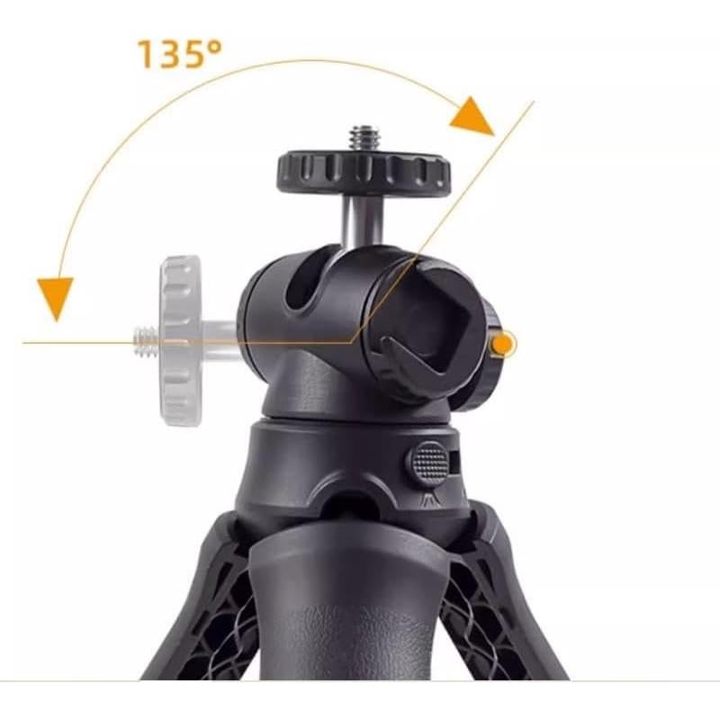 Trípode portátil y palo de selfie Spovan con zapata fría 360°