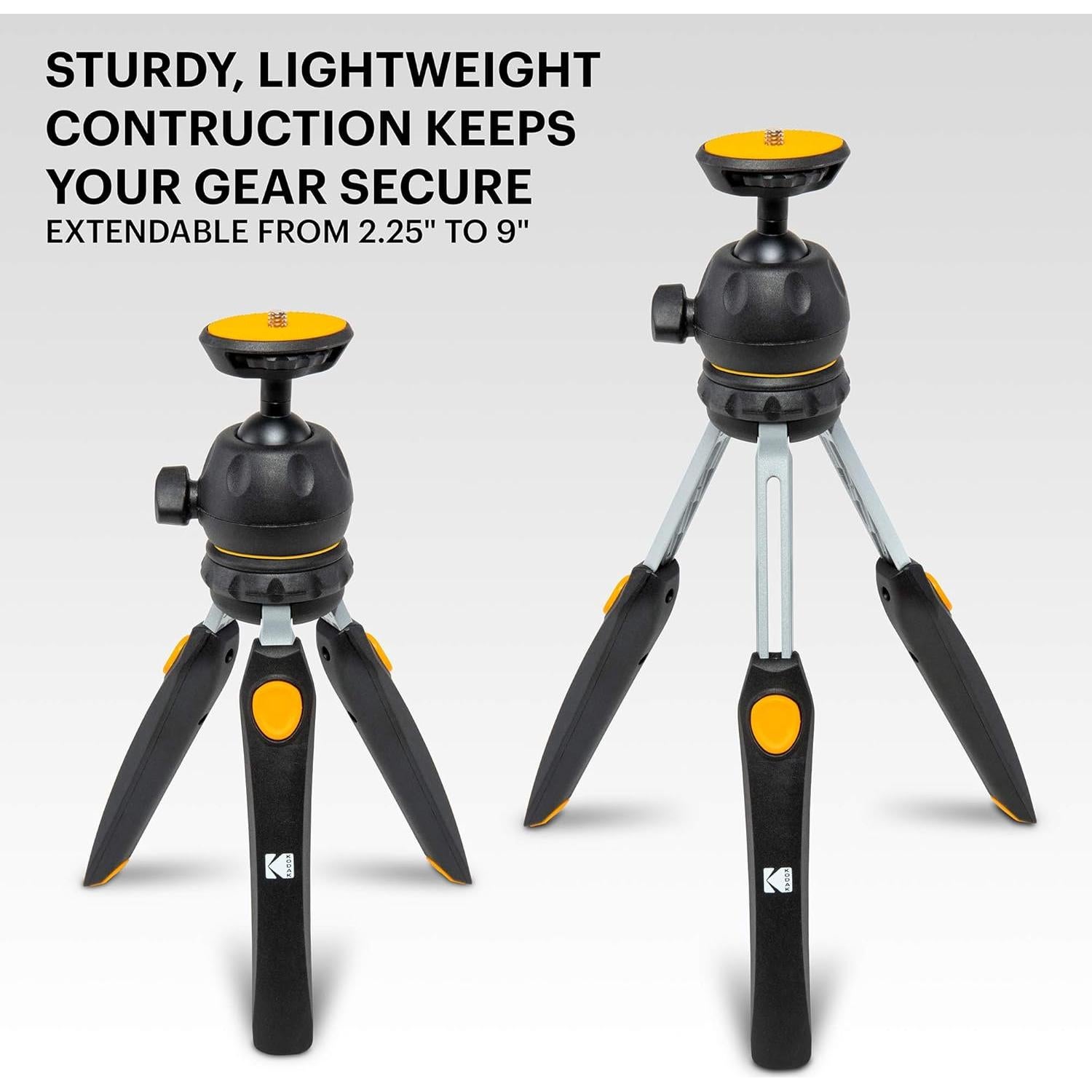 Trípode Mini Kodak Ajustable 22.86 cm con Adaptadores