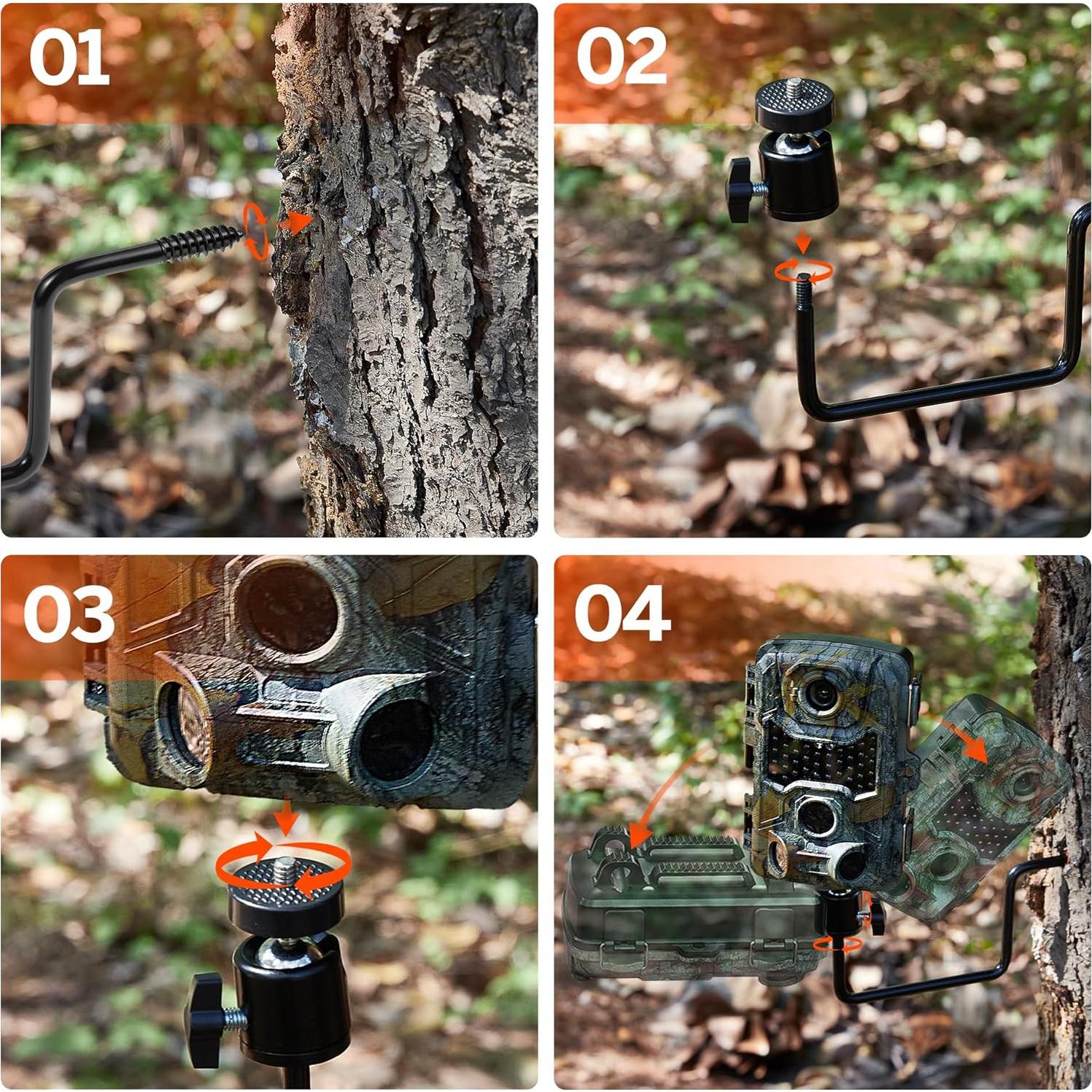 Soporte para Cámara de Trail ALTIN 4 Paquetes Camuflaje 360°