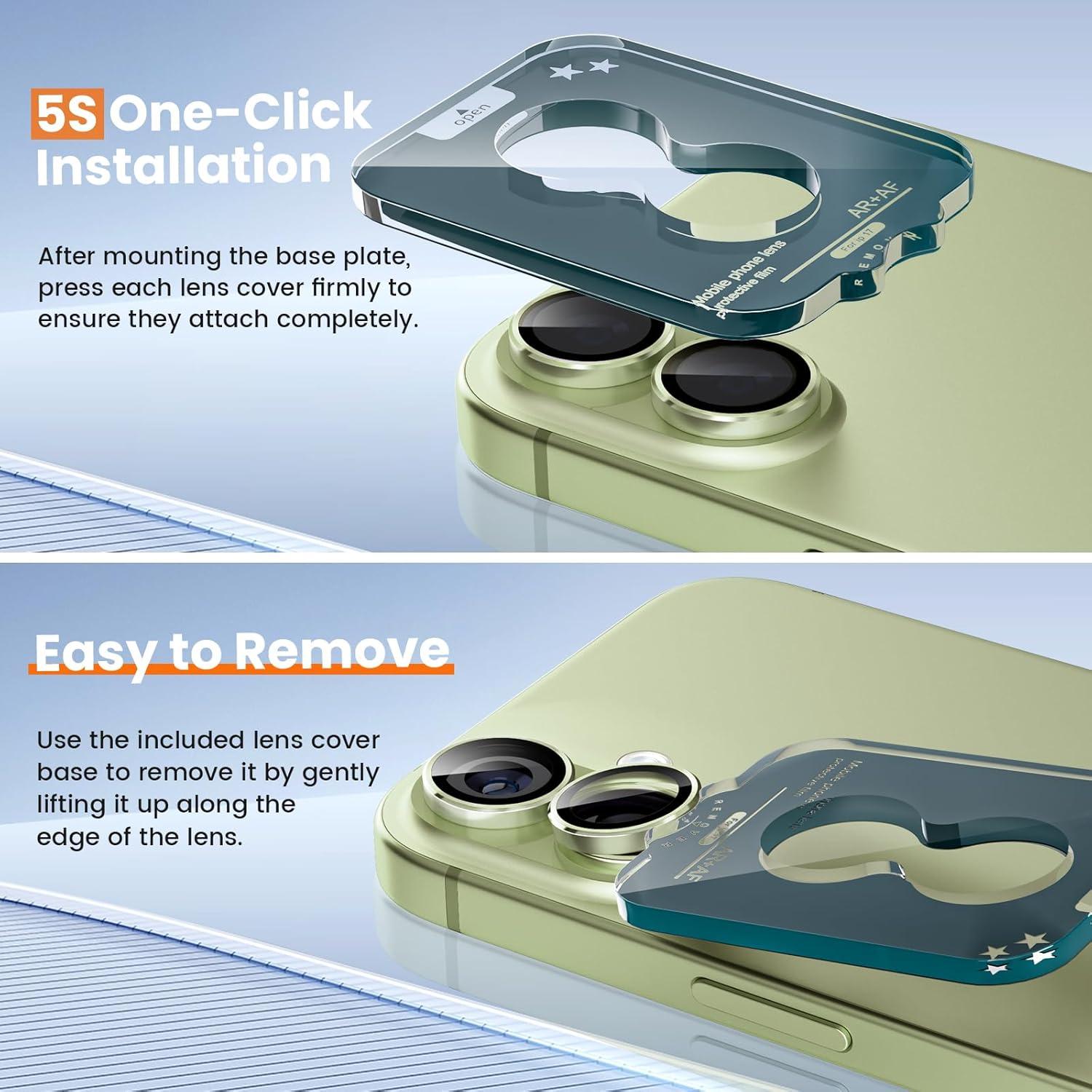 Protector de Lente de Cámara imluckies para iPhone 17 Verde