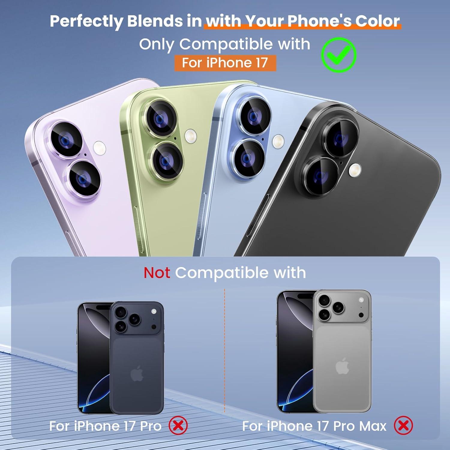 Protector de Lente de Cámara imluckies para iPhone 17 Verde