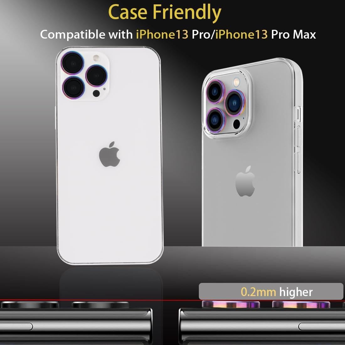 Protector de Lente de Cámara Rayorcon para iPhone 13 Pro/Pro Max