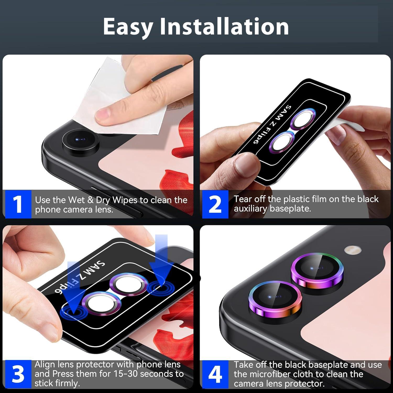 Protector de Lente de Cámara Zeking para Samsung Galaxy Z Flip6 9H