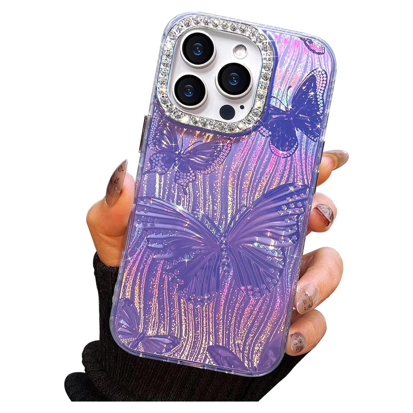 Funda TPU para iPhone 14 Pro Max I-MGAE-IN-AR Púrpura