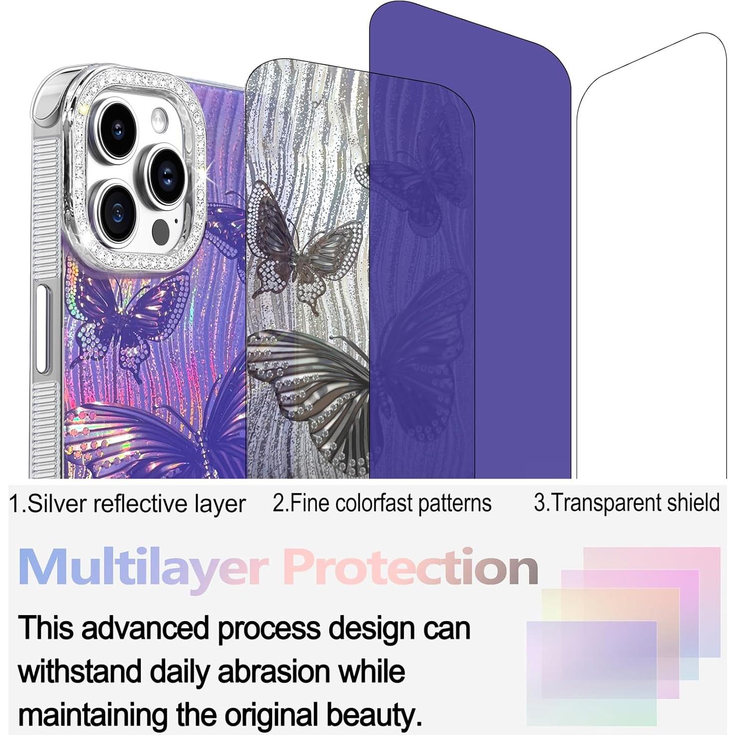 Funda TPU para iPhone 14 Pro Max I-MGAE-IN-AR Púrpura