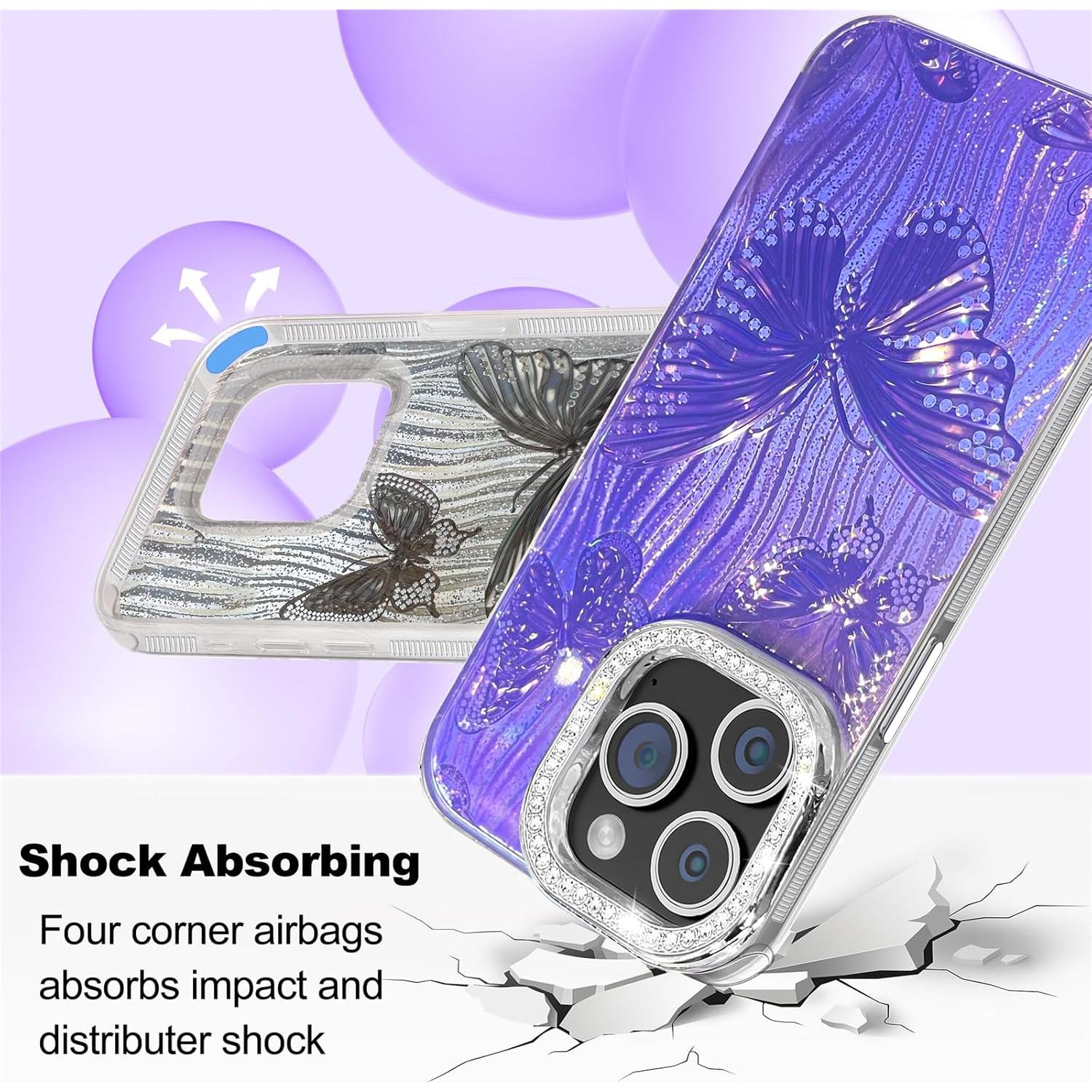 Funda TPU para iPhone 14 Pro Max I-MGAE-IN-AR Púrpura