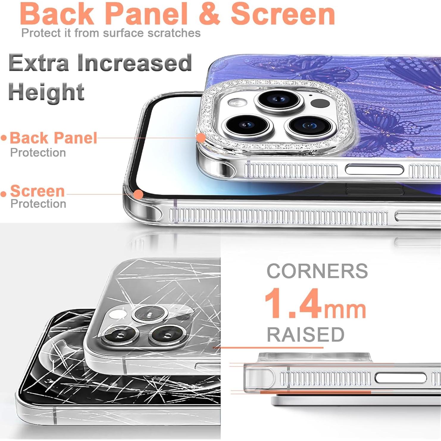 Funda TPU para iPhone 14 Pro Max I-MGAE-IN-AR Púrpura