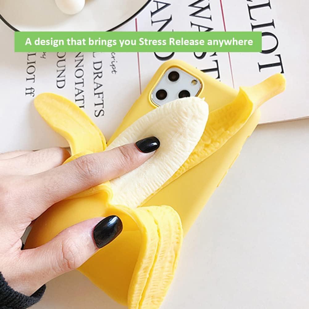 Funda Silicona Kawaii para iPhone 16 Pro Max - Banana A