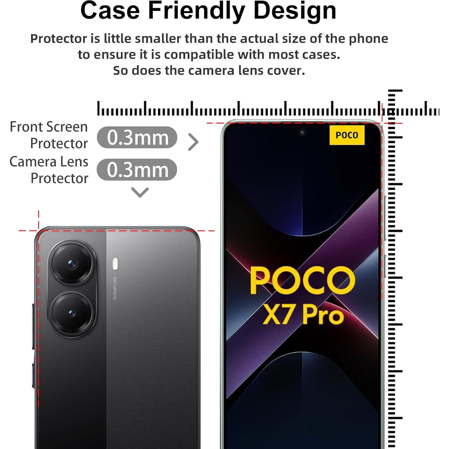 Protector de Pantalla Xiaomi Poco X7 Pro 6.67" Vidrio Templado 9H