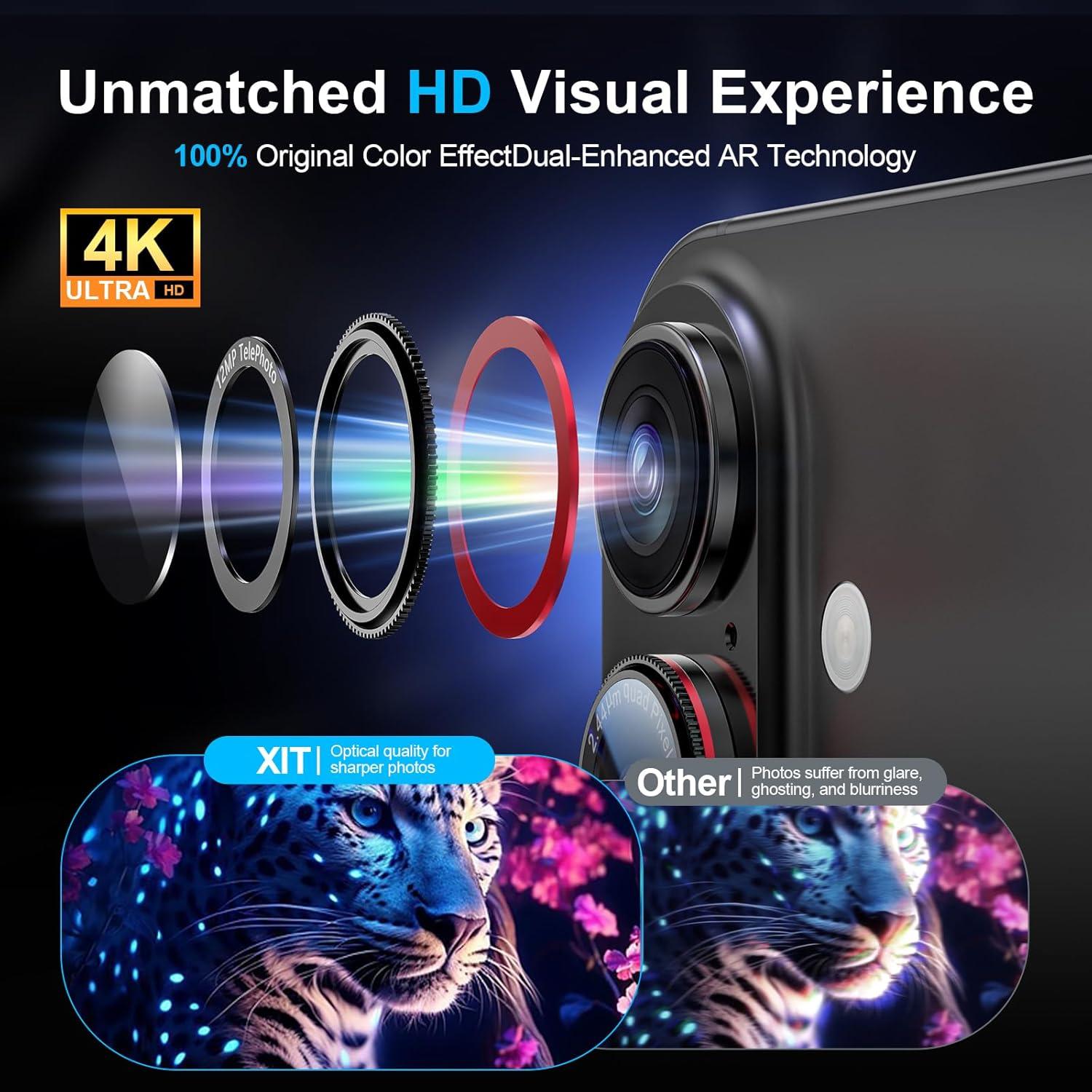 Protector de Lente de Cámara X-it para iPhone 16/16 Plus 2 Pcs