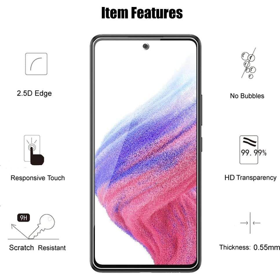 Protector de Pantalla y Lente para Samsung Galaxy A53 5G - 6 Piezas