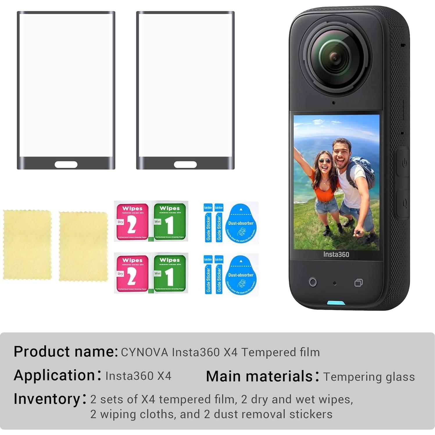 Kit 7en1 Accesorios para Insta360 X4 - Funda, Tapa, Bolsa