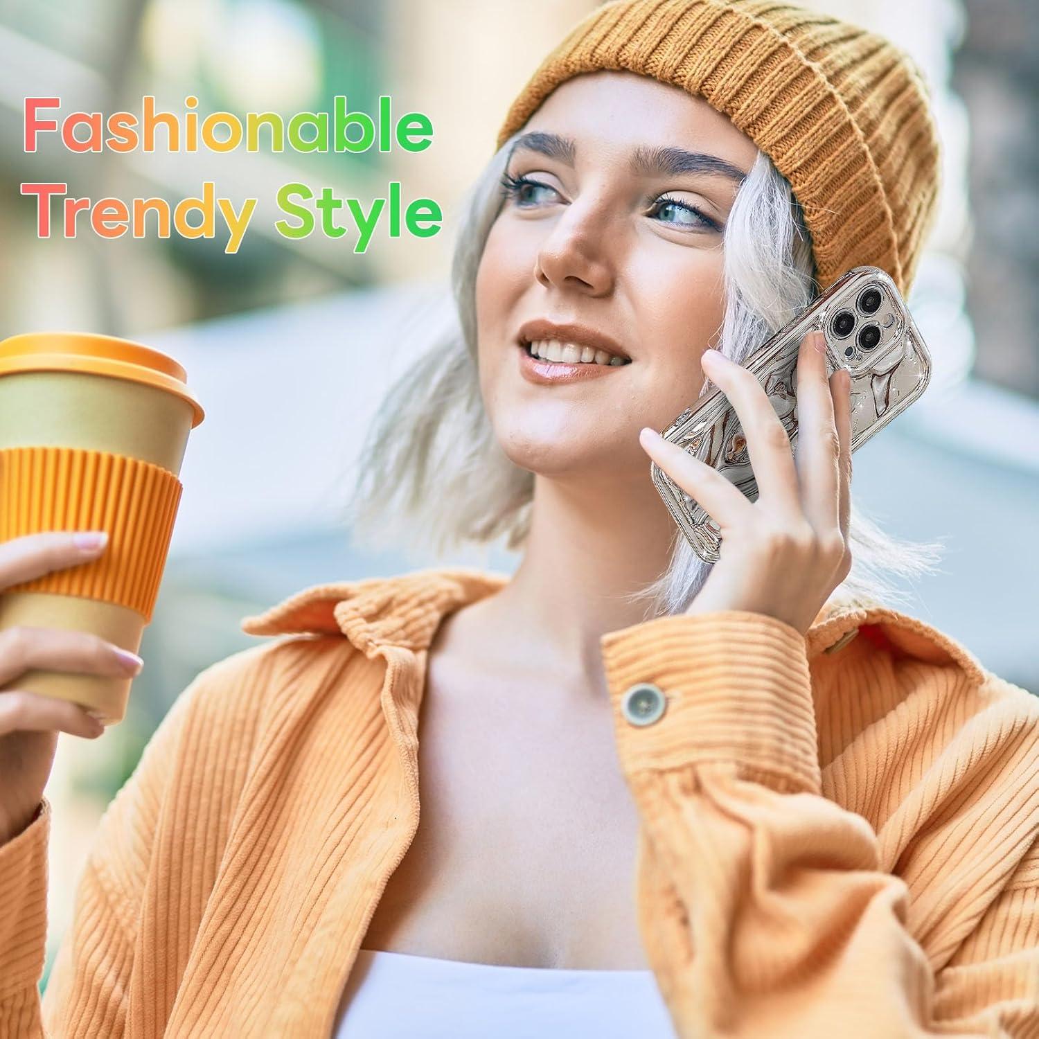 Funda EYZUTAK para iPhone 14 Pro Max - Silicona Plata 3D