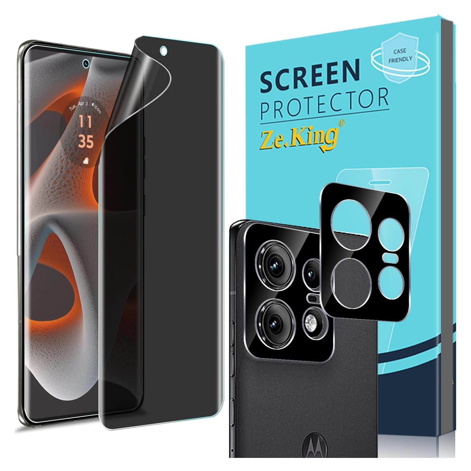 Protector de Pantalla y Lente Zeking para Motorola Edge 2024