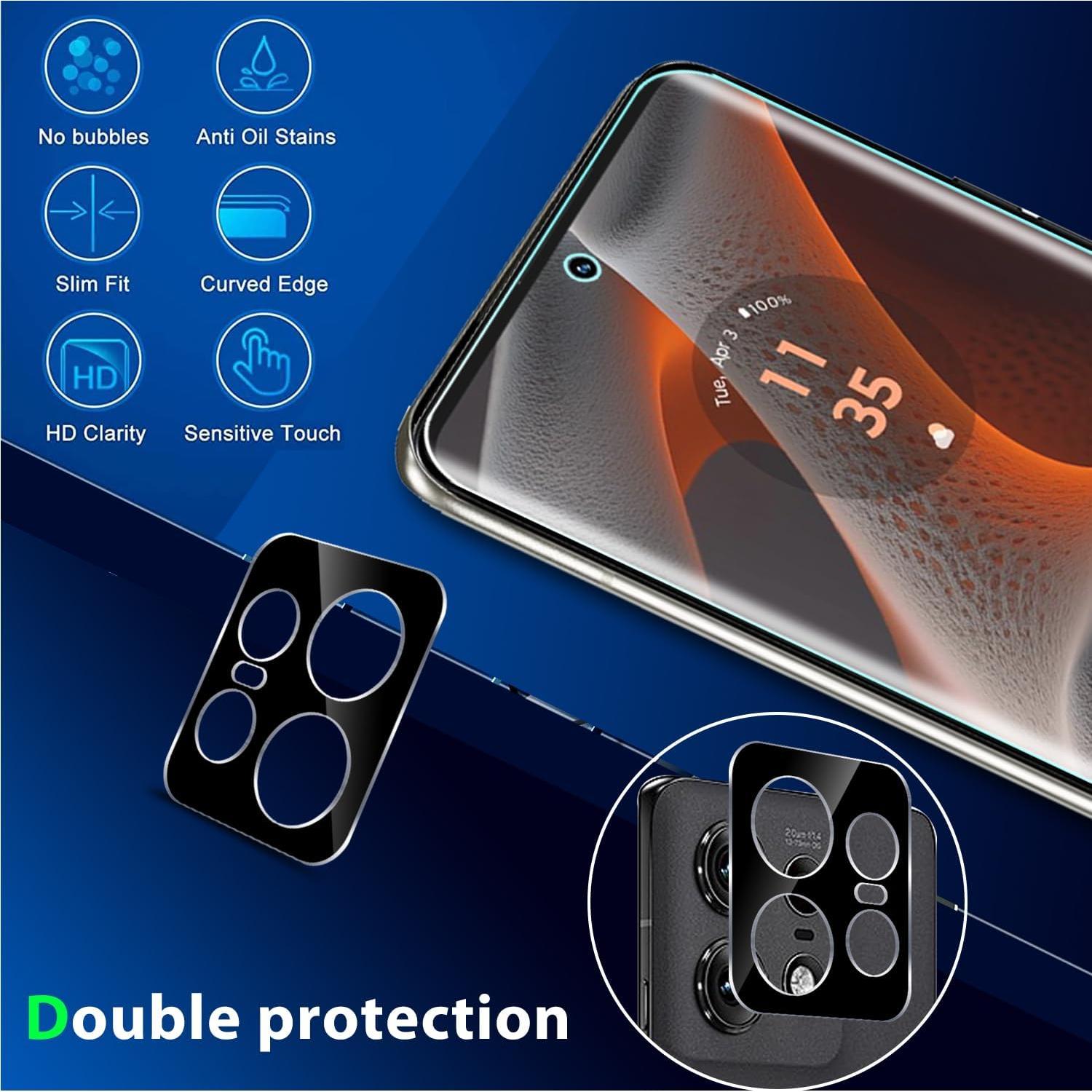 Protector de Pantalla y Lente Zeking para Motorola Edge 2024