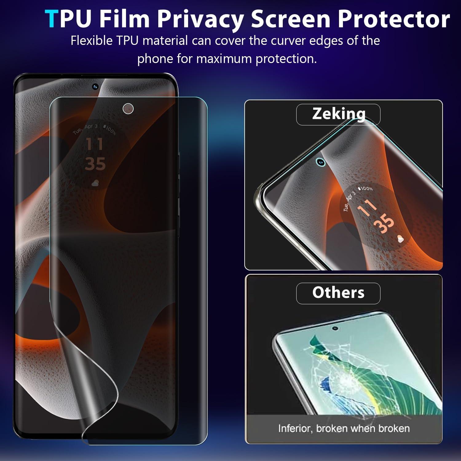 Protector de Pantalla y Lente Zeking para Motorola Edge 2024