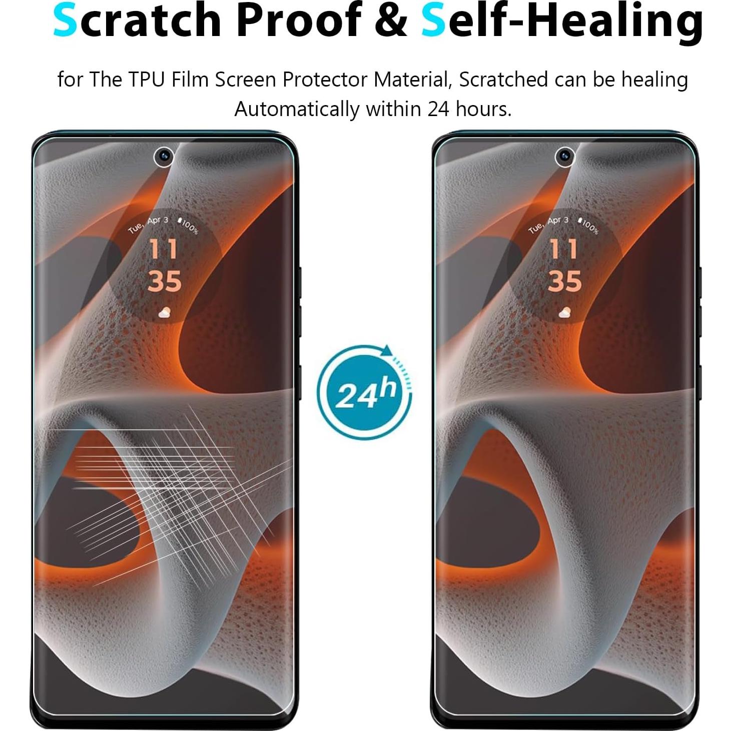 Protector de Pantalla y Lente Zeking para Motorola Edge 2024