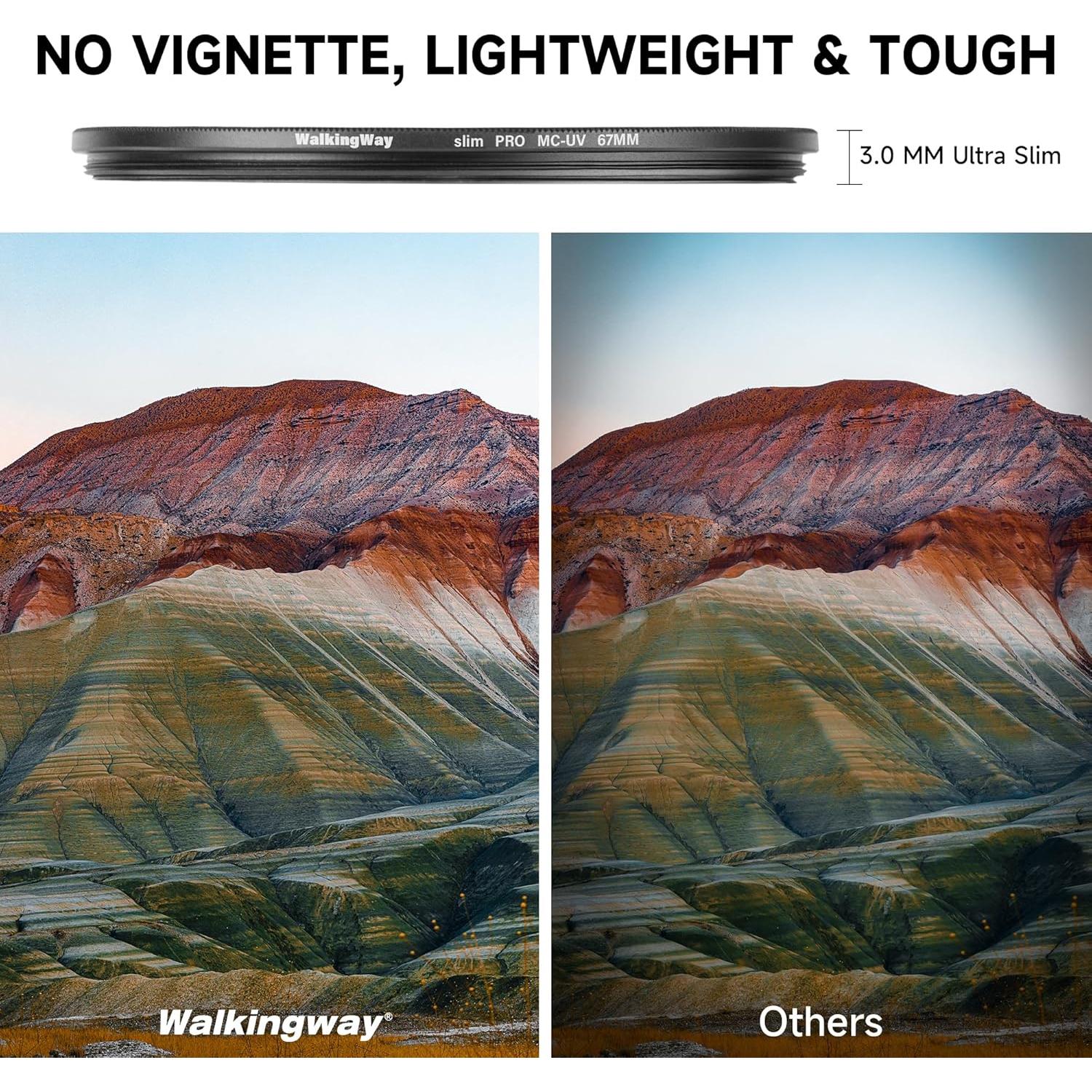 Filtro UV 58mm Walking Way - Vidrio Óptico HD, 28 Capas