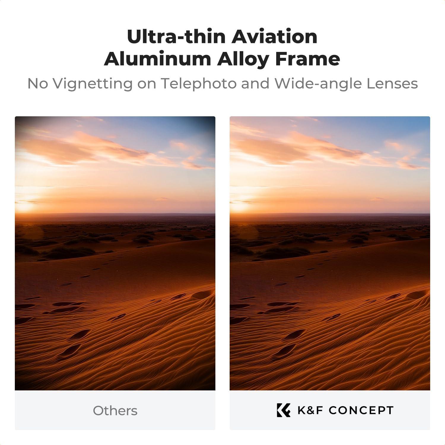 K&F CONCEPT 82mm Shockproof & Ultra Low Reflectivity MCUV Lens Protection Filter, 28 Multi-Coated Waterproof Scratch Resistant HD UV Camera Lens Filter (Nano-X Series)