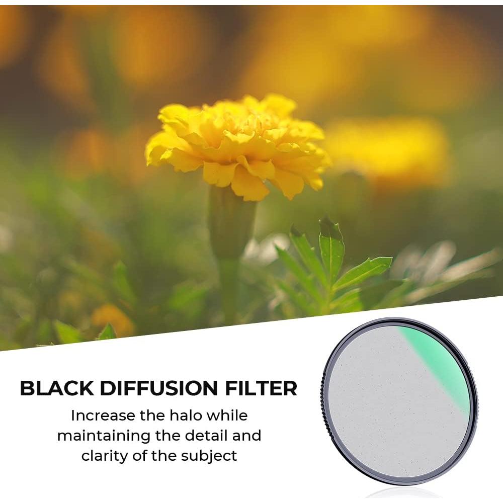 Filtro de Difusión Negra K&F Concept 72mm con 74% Transmitancia
