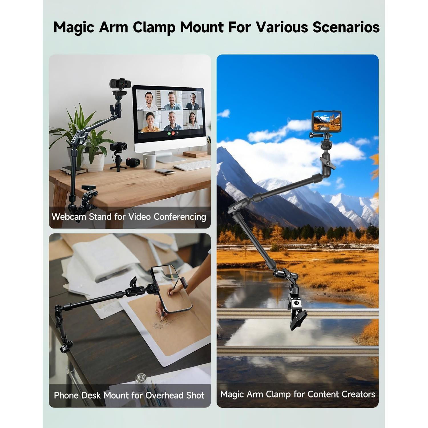 Brazo Mágico 22" JEBUTU con Abrazadera y Adaptadores