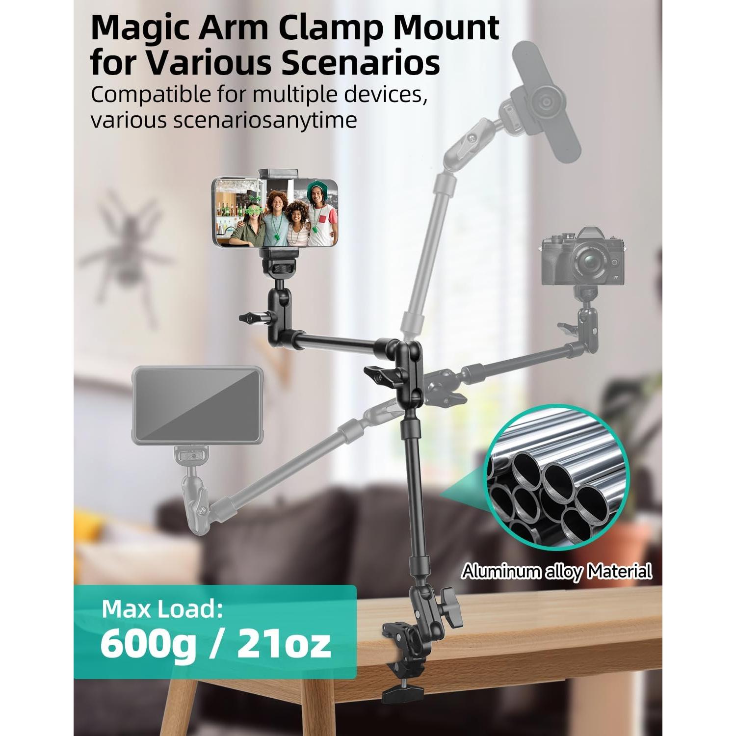 Brazo Mágico 22" JEBUTU con Abrazadera y Adaptadores