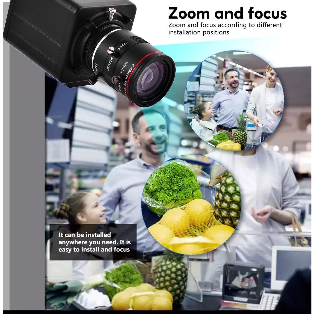 Cámara de Seguridad IP Bullet 2K 4MP POE Varifocal 6-12mm