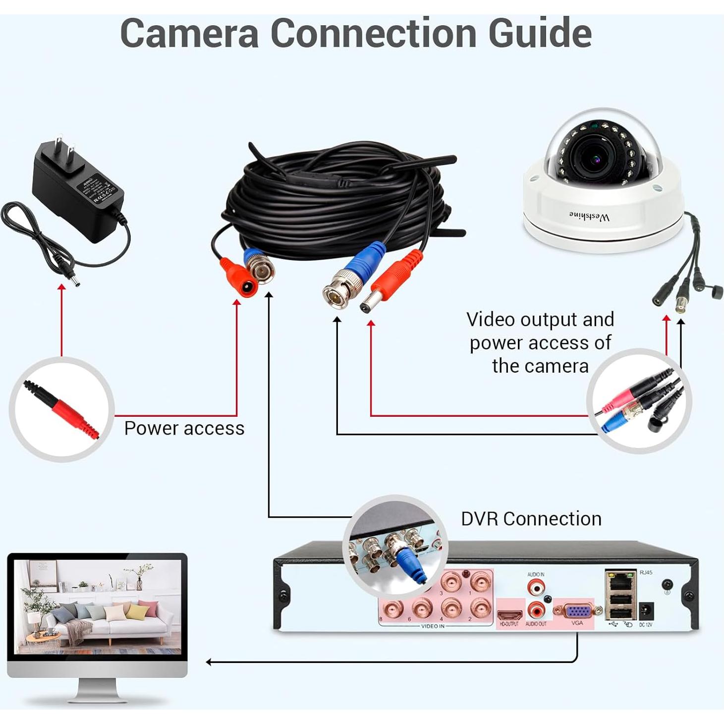 Cámara de Seguridad Dome 5MP Westshine Varifocal 2.8-12mm
