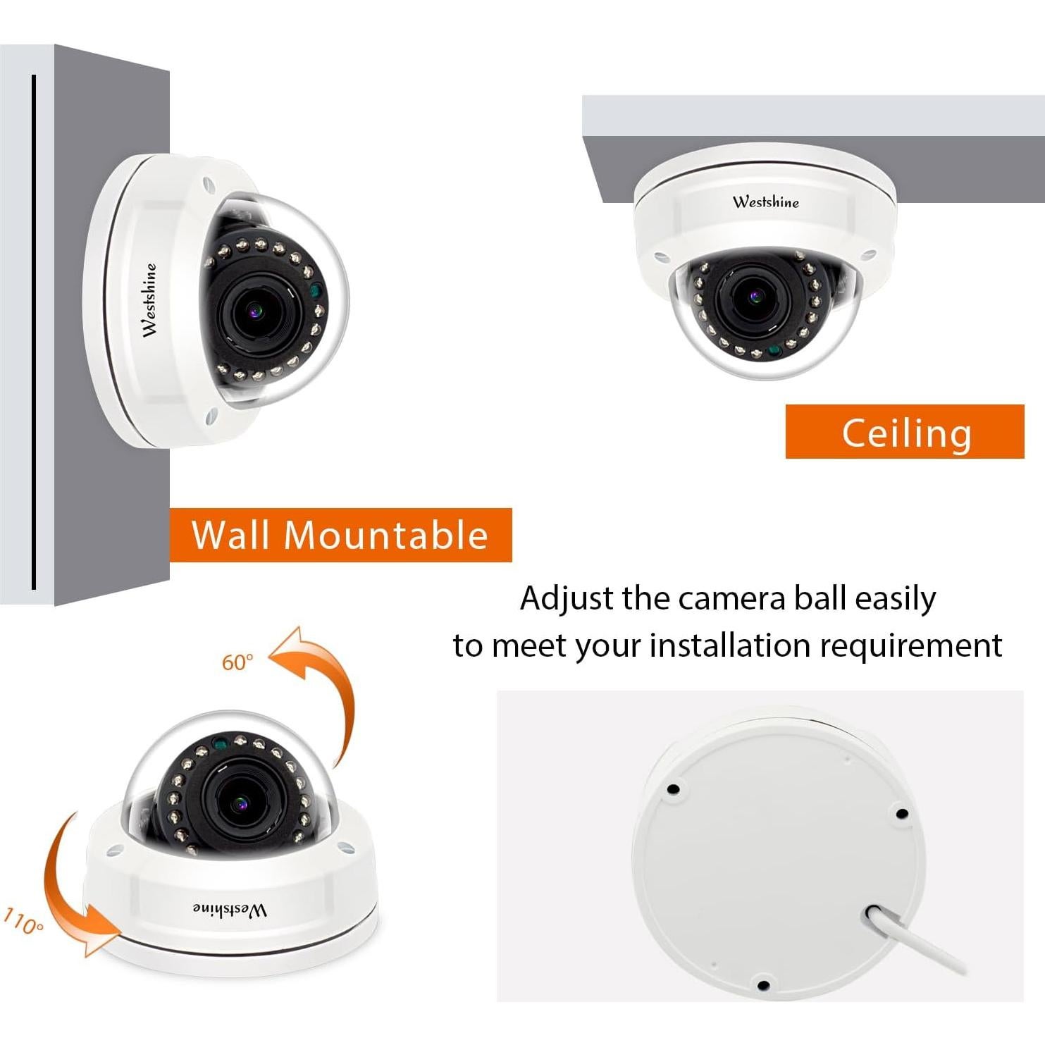 Cámara de Seguridad Dome 5MP Westshine Varifocal 2.8-12mm