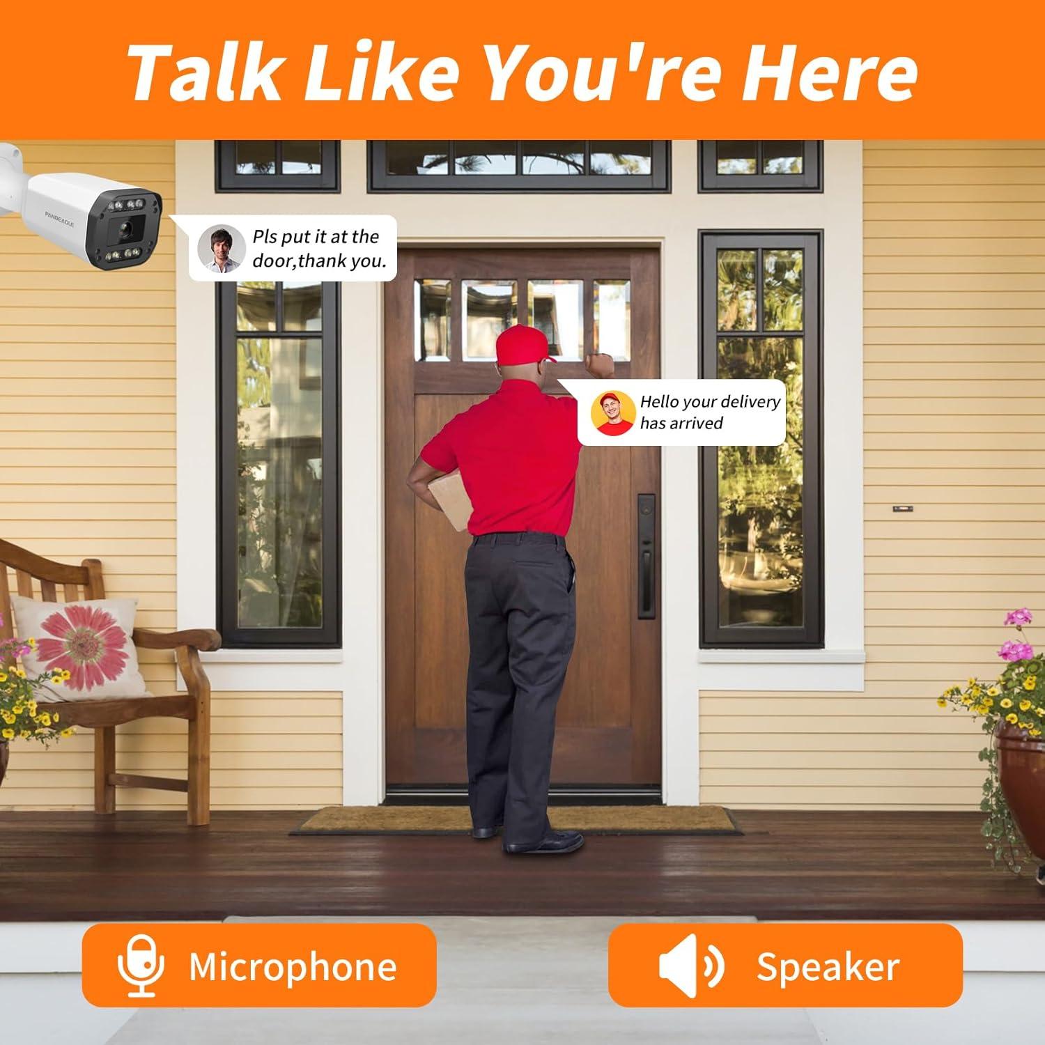 Cámara IP PoE PANOEAGLE 8MP Exterior Doble Luz 4K Zoom 5X