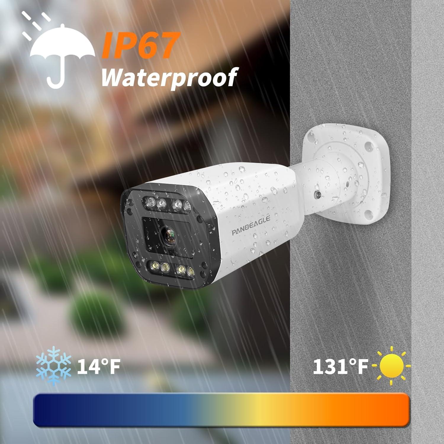 Cámara IP PoE PANOEAGLE 8MP Exterior Doble Luz 4K Zoom 5X