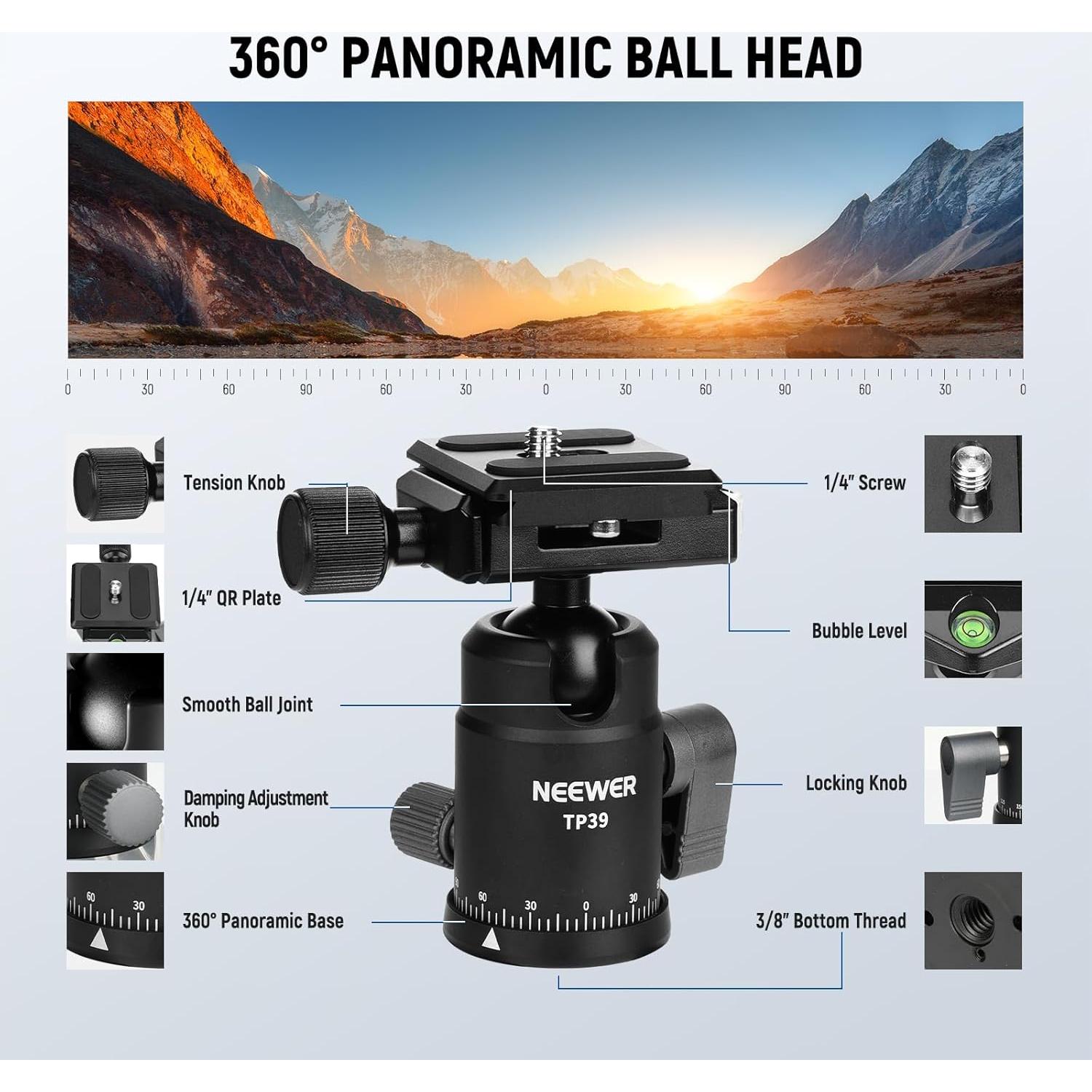Trípode Monopodo de Carbono NEEWER TP39 para Cámara