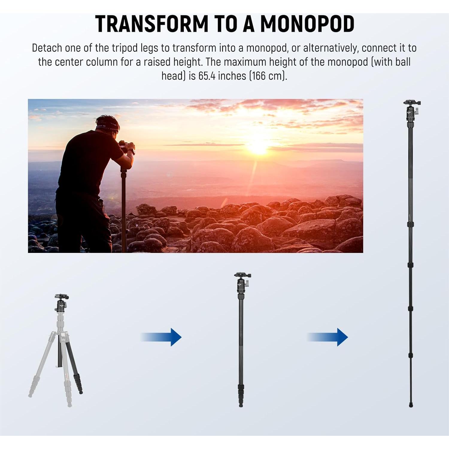 Trípode Monopodo de Carbono NEEWER TP39 para Cámara