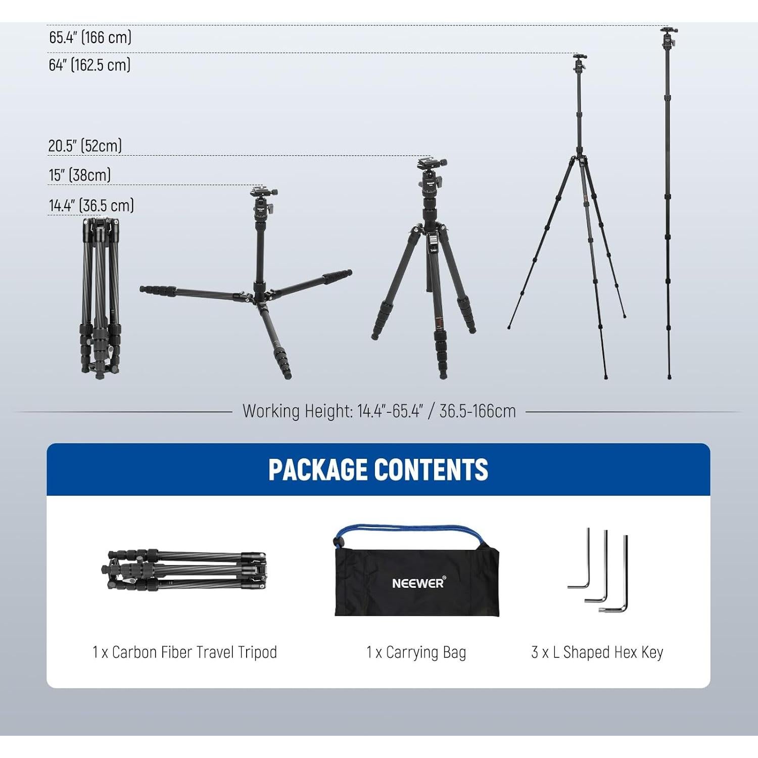 Trípode Monopodo de Carbono NEEWER TP39 para Cámara
