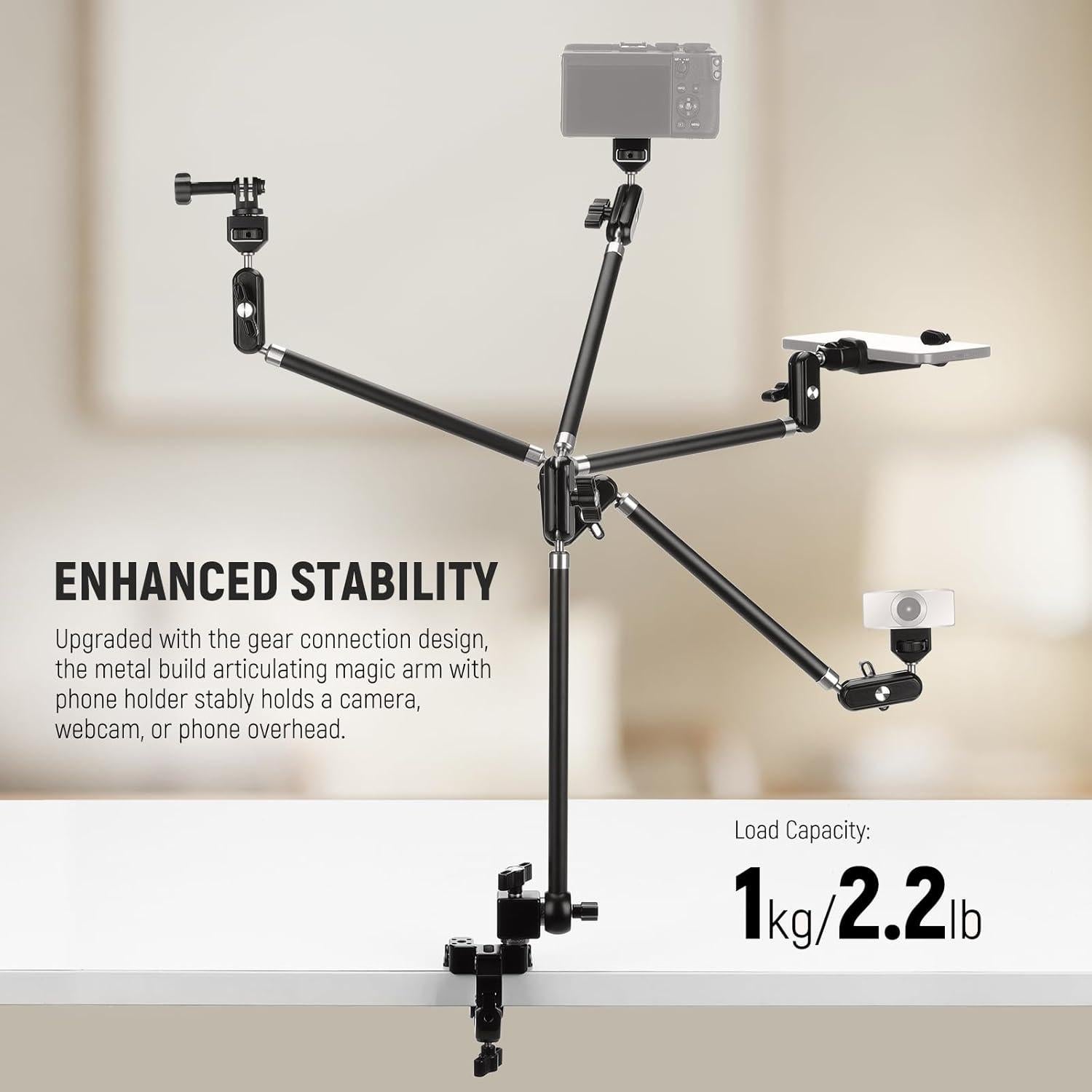 Brazo Mágico Articulado NEEWER UA056 75cm Soporte Cámara