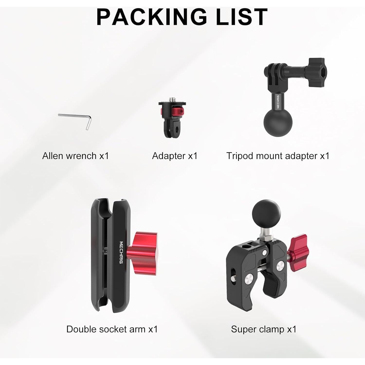 Soporte de Cámara Mechrig JC008 con Abrazadera y Doble Cabeza