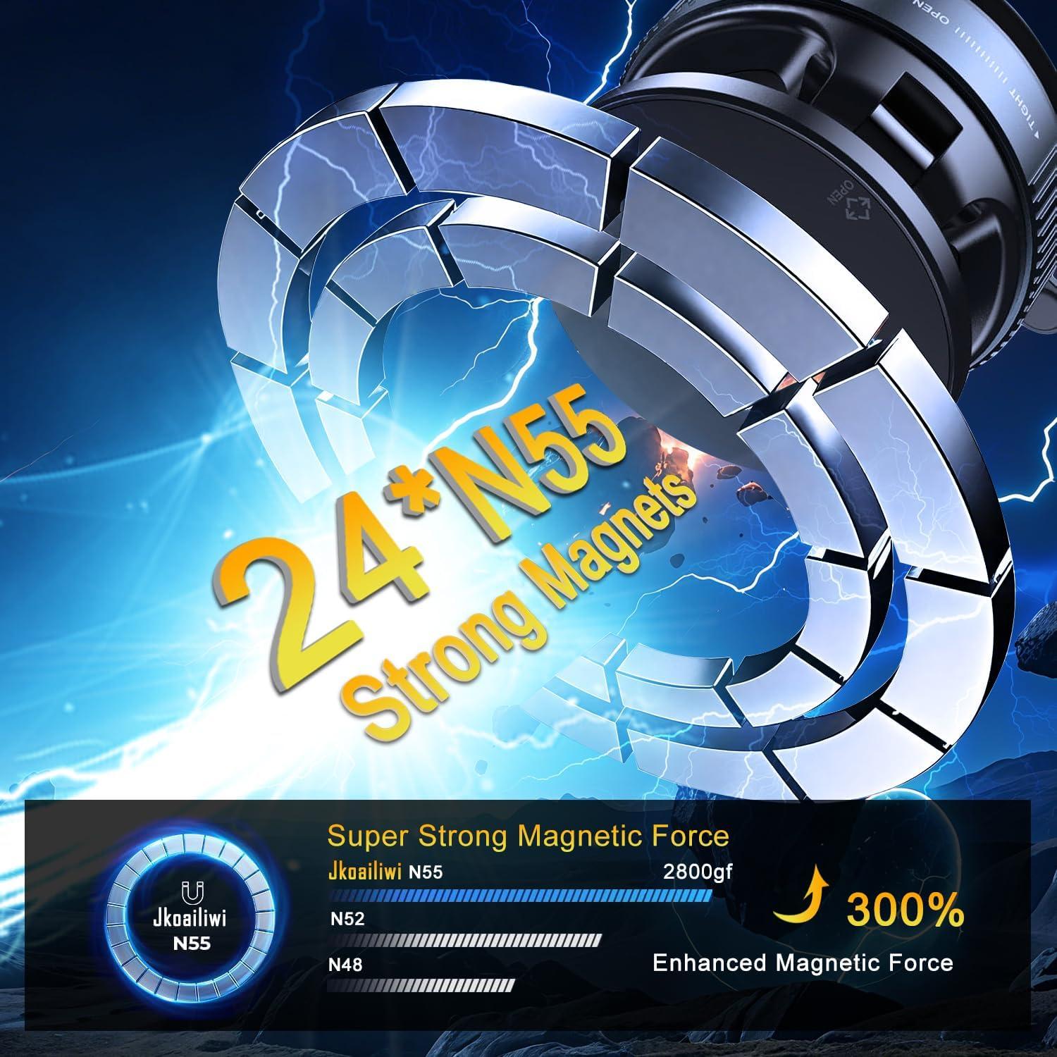 Soporte para Teléfono Magnético Jkoailiwi Ajustable 360° Negro