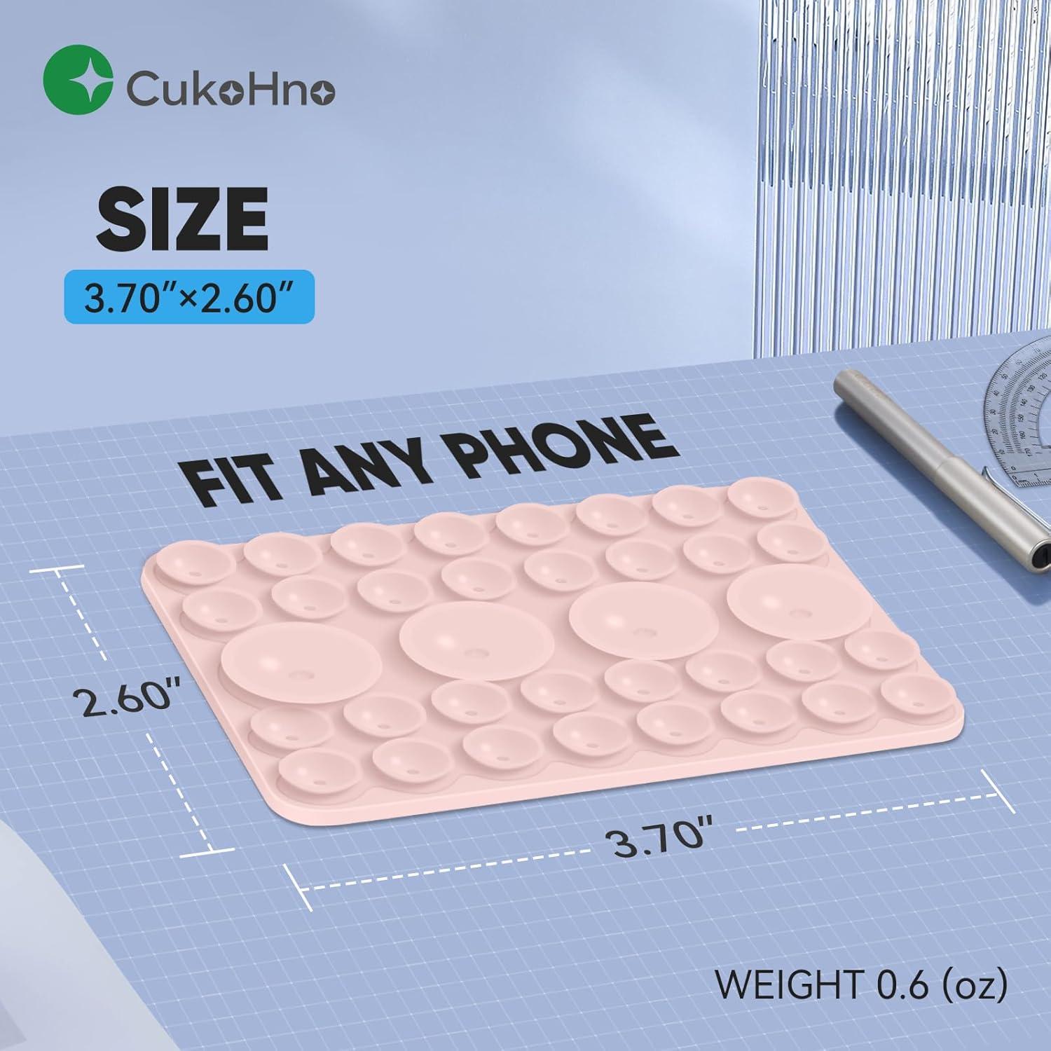 Funda de teléfono con succión CukoHno MAX - Rosa tiza - 9.4x6.6cm