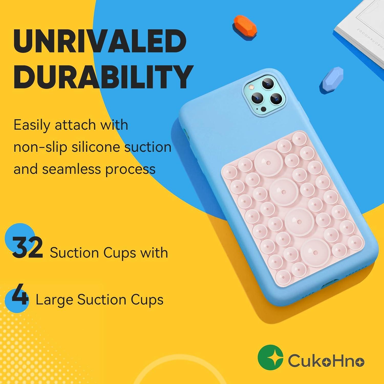 Funda de teléfono con succión CukoHno MAX - Rosa tiza - 9.4x6.6cm