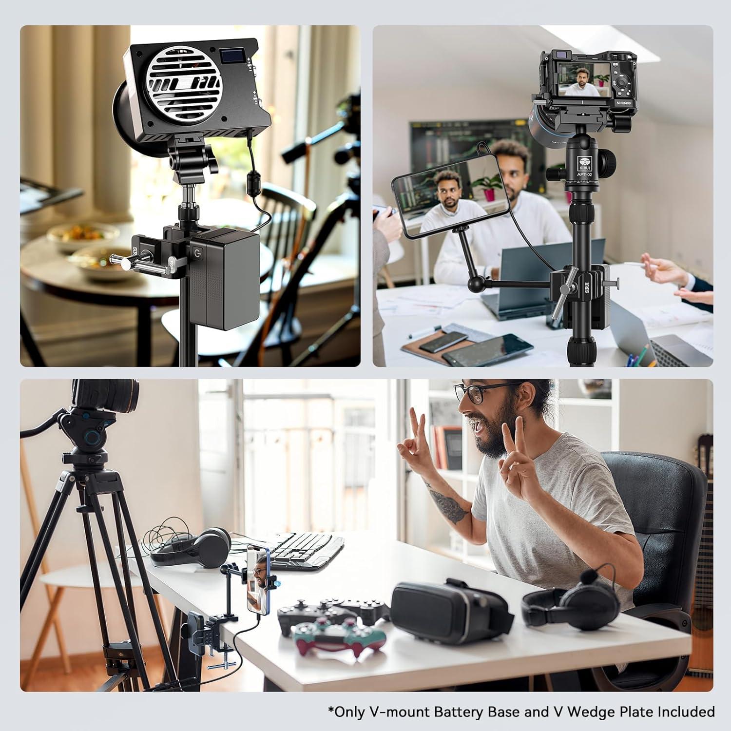 Abrazadera de Batería V-Mount SIRUI AM-VM05 con Placas