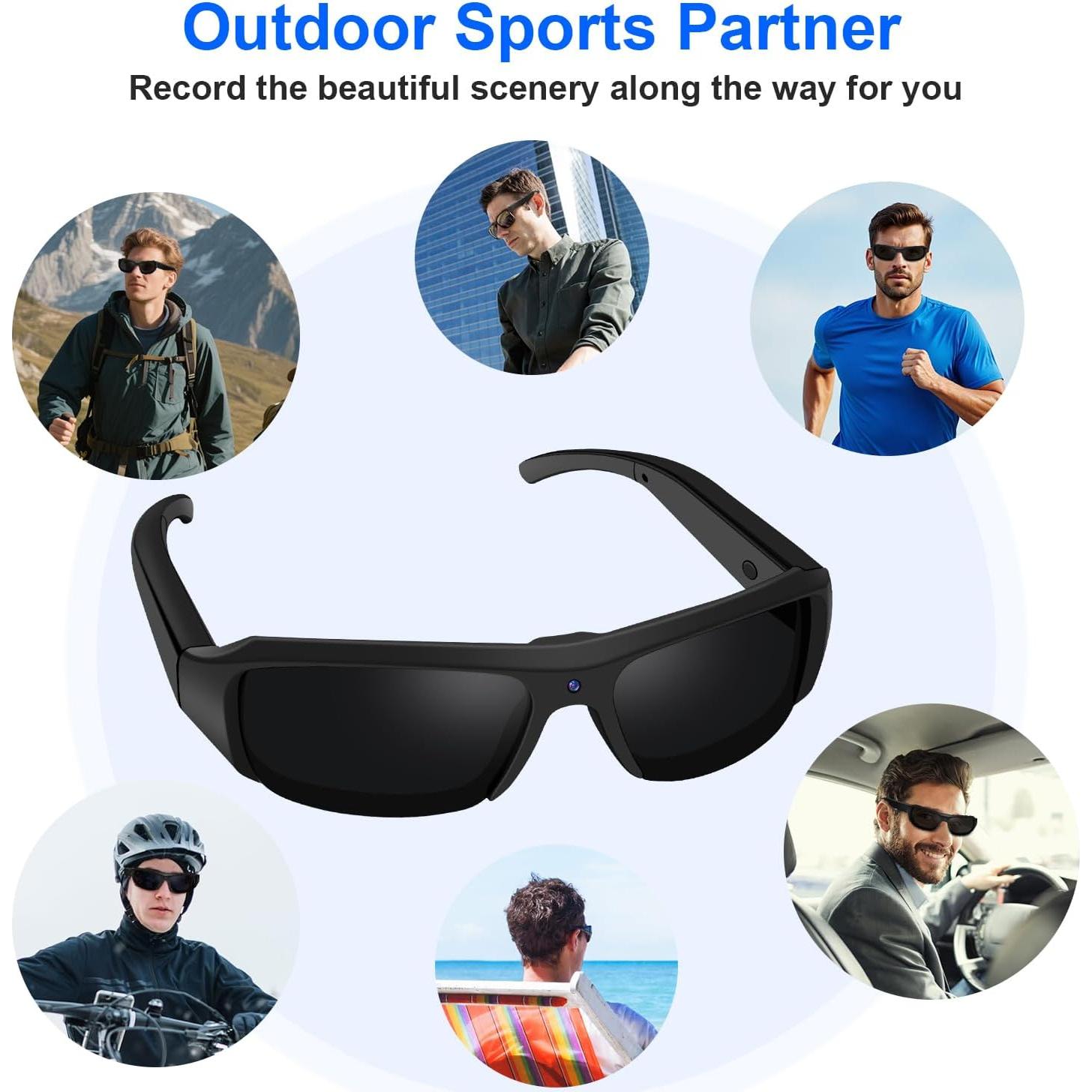 Gafas de Sol con Cámara Genérico HD 1080P Lentes Polarizadas