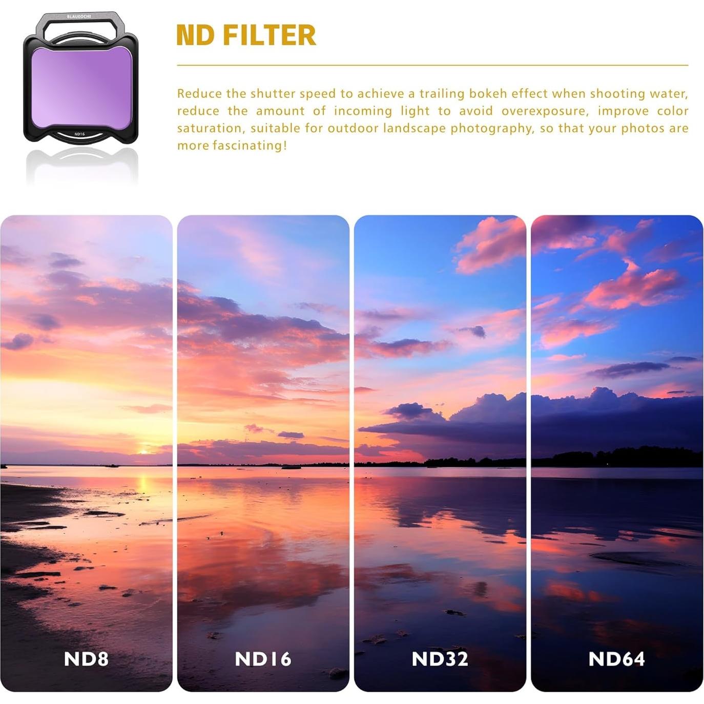 Juego de Filtros ND UV CPL para Drones DJI O4 AVATA 3-Pack