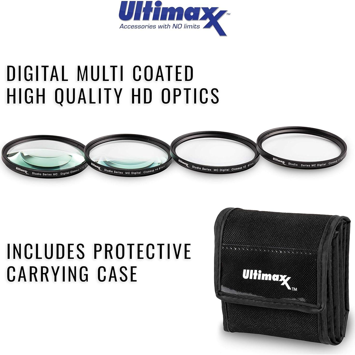 Kit de Filtros de Lente Ultimaxx 72mm UV CPL FLD + Macro