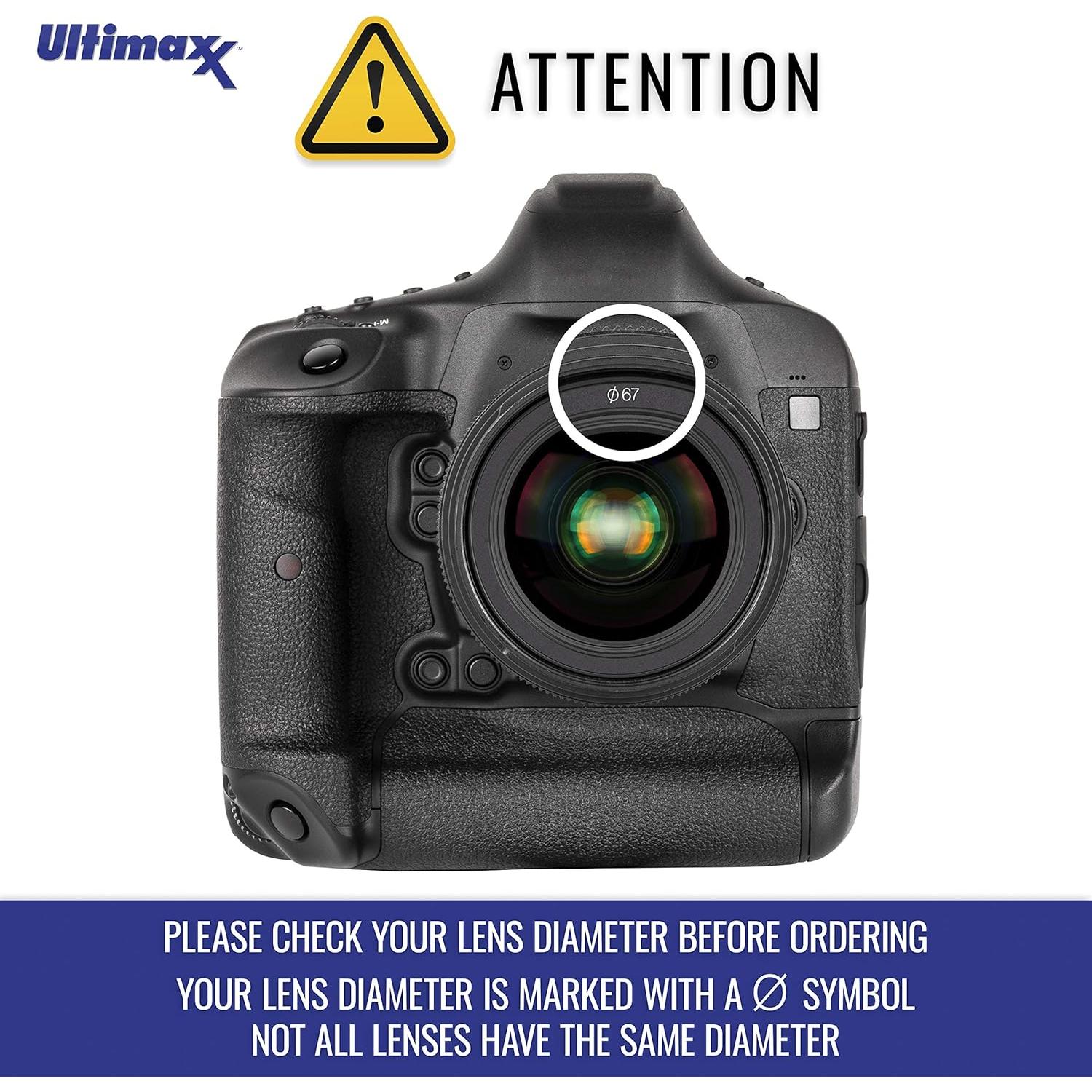 Kit de Filtros de Lente Ultimaxx 72mm UV CPL FLD + Macro