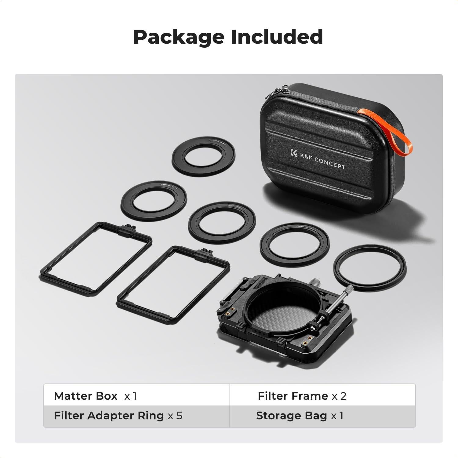 Caja Mate K&F CONCEPT para DSLR con Filtros Cuadrados 4x5.65