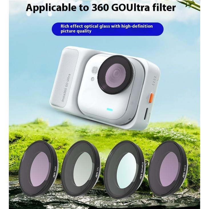 Juego de Filtros para Cámara Insta360 Go Ultra - Vidrio Óptico